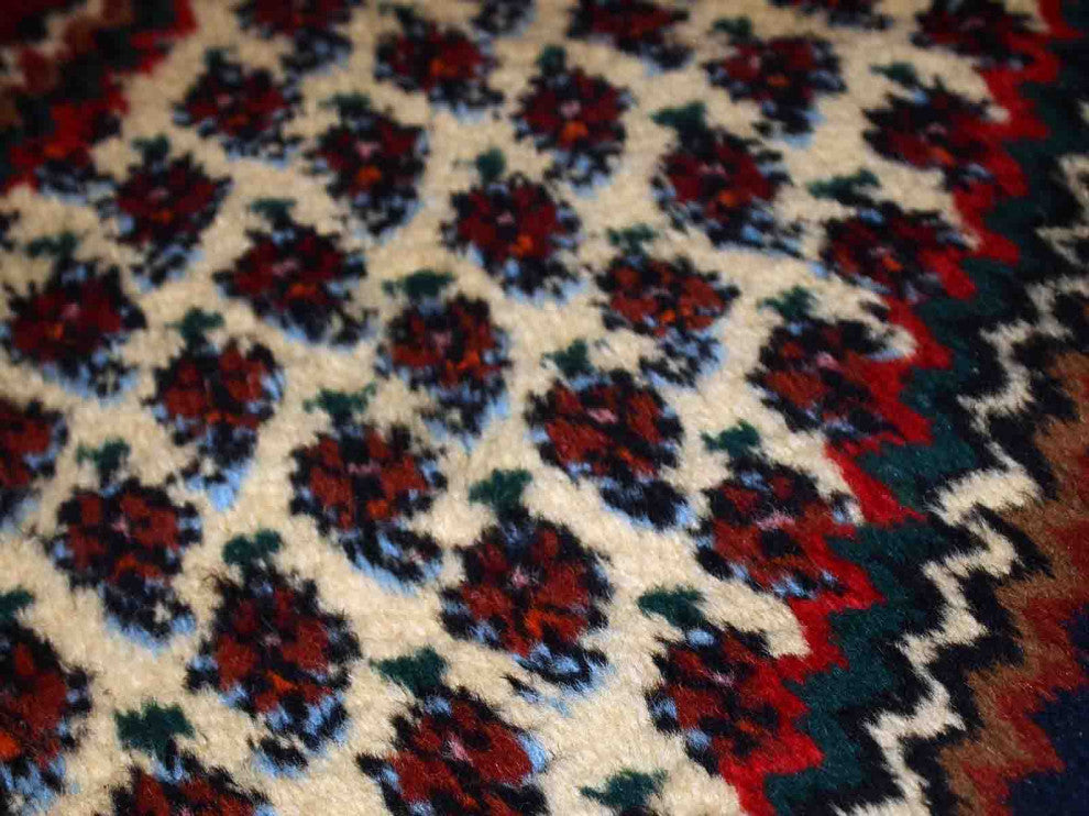 Handmade Vintage Persian Hamadan Rug, 5.7'x7.9', 175cmx240cm 1970s