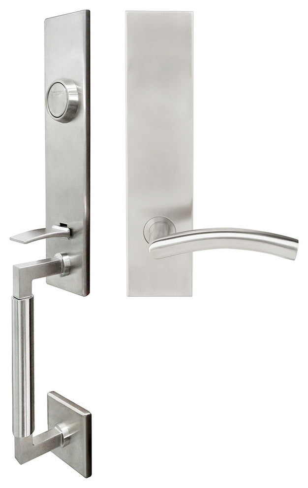 Brussels Lever, Tubular Dummy Handleset, Right Hand, Satin Stainless Steel