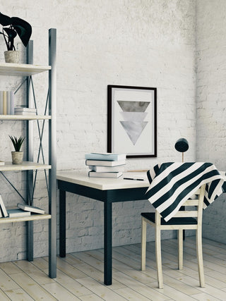 "Grayed Triangles" Framed Painting Print, 24"x36"