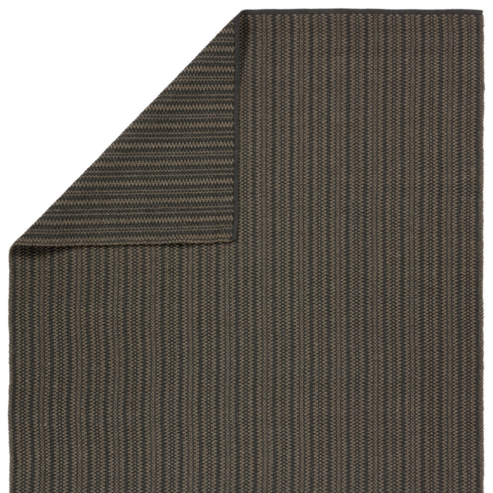 Jaipur Living Elmas Handmade Indoor/Outdoor Striped Gray/Charcoal Runner 3'X8'