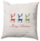 Merry Christmas Reindeer Decorative Throw Pillow, Multi-Navy, 20"x20"