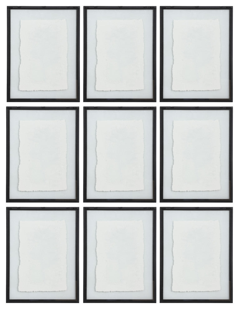 9-Piece Botanical Black and White Floral Print Set, Wall Art, Leaves