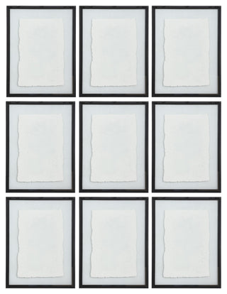 9-Piece Botanical Black and White Floral Print Set, Wall Art, Leaves