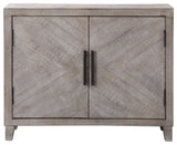 Uttermost 24873lind 40"W Contemporary Fir Wood Accent Cabinet - White Washed