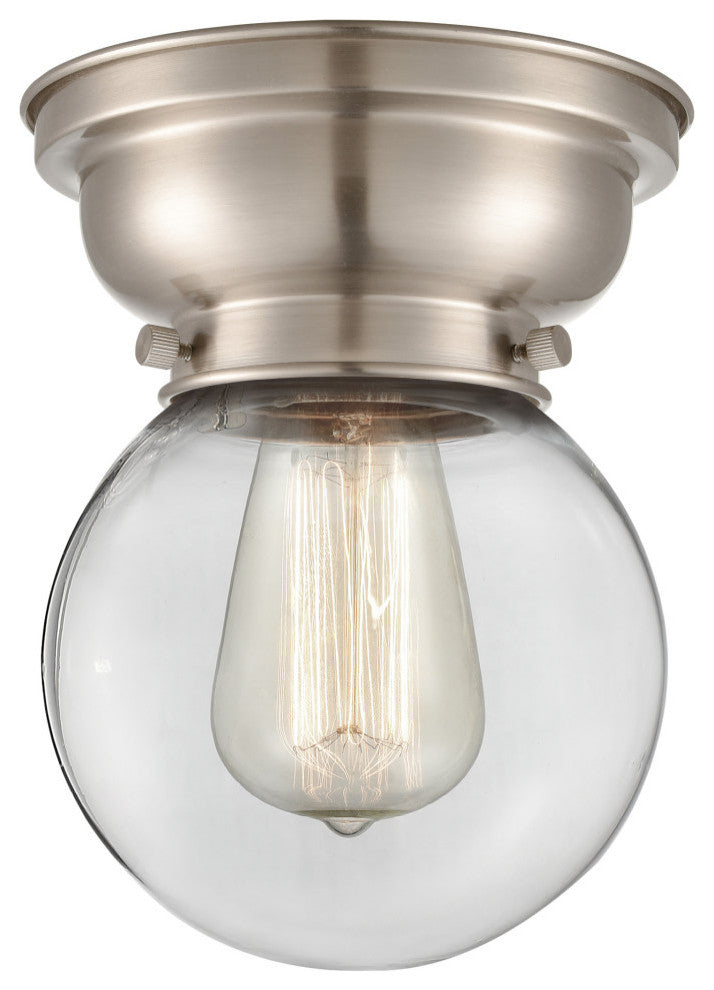 Innovations 623-1F-SN-G202-6 1-Light Flush Mount, Brushed Satin Nickel