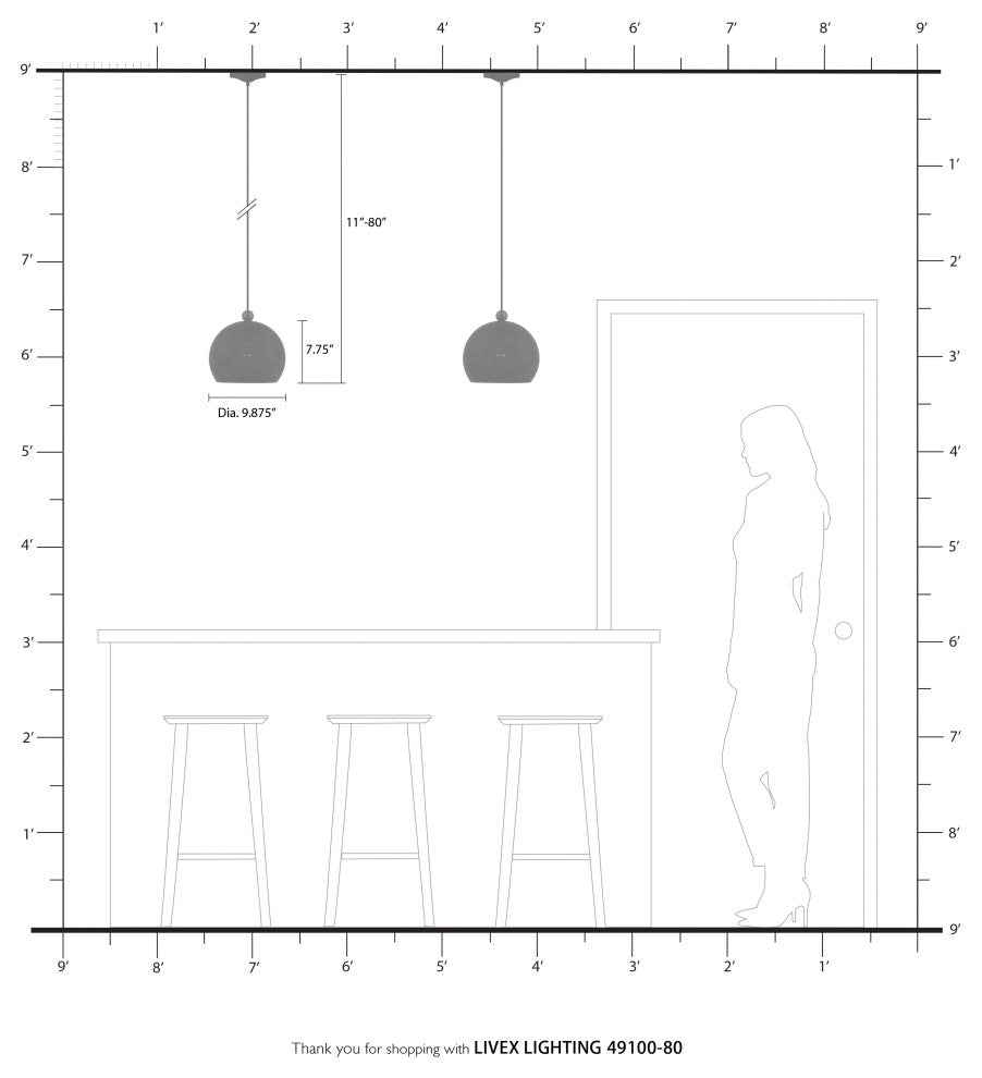 Livex Lighting Dublin 1 Light Nordic Gray Pendant