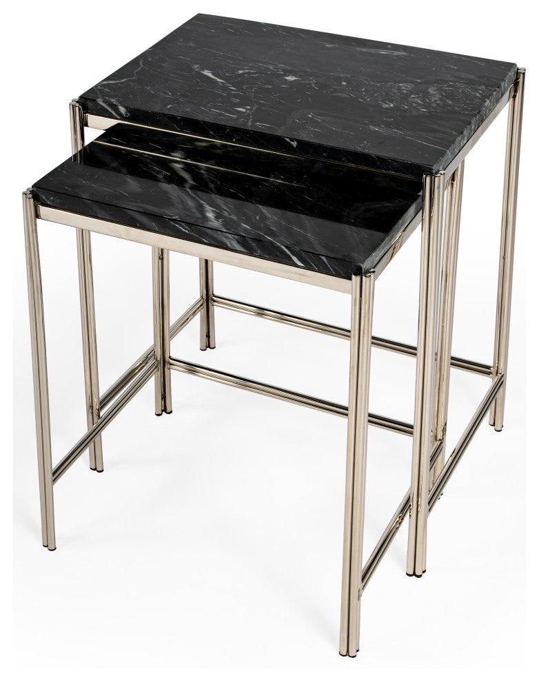 Butler Deguanna Marbel and Metal Nesting Tables