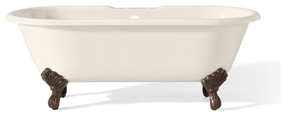 Cheviot Products Regal Cast Iron Bathtub With Faucet Holes and Shaughnessy