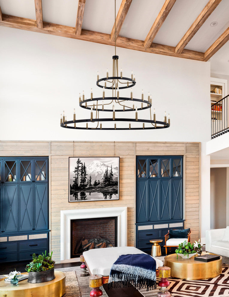Clayton 60-inch 3-Tier 45-Light Chandelier