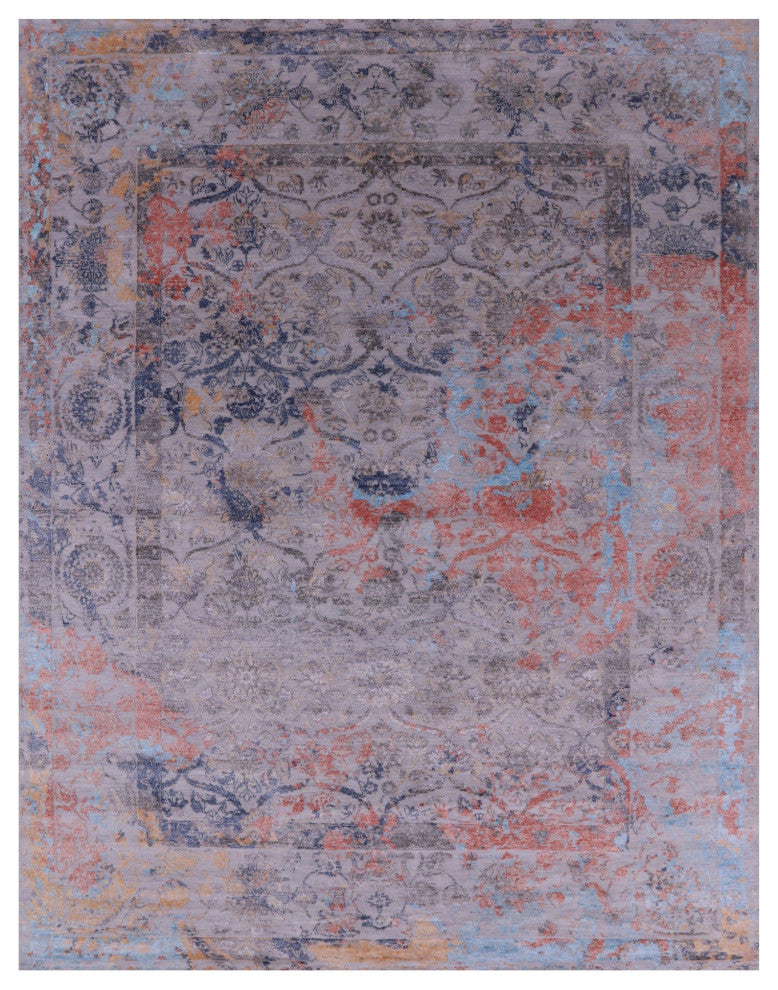 9' 0" X 11' 11" Wool & Silk Persian Handmade Rug - Q13512