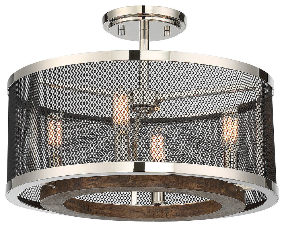 Savoy 6-3092-4-73, Valcour 4 Light Semi-flush
