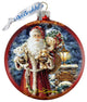 Silent Night Santa Glass Ornament Limited Edition