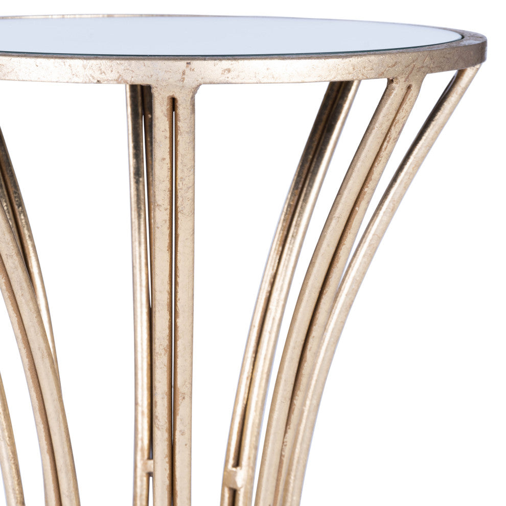 Butler Faruh Metal & Mirror End Table