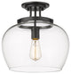 Z-LITE 473SF13-MB 1 Light Semi Flush Mount, Matte Black