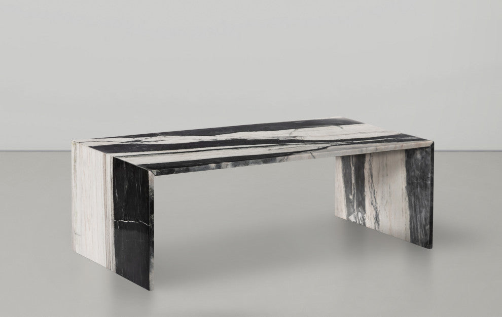 Canova Marble Coffee Table, Black and White, Coffee Table