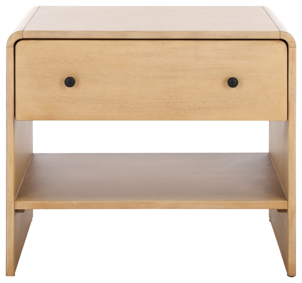 Safavieh Couture HayDriana 1 Drawer Wood Nightstand, Natural