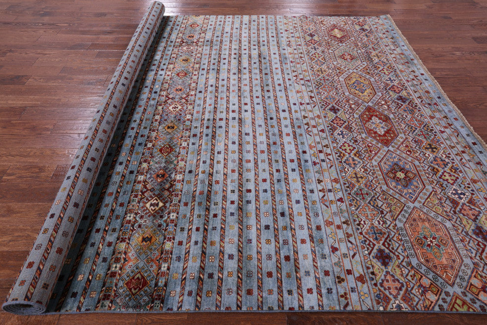 9' 0" X 11' 11" Khorjin Super Kazak Hand Knotted Wool Rug Q7726