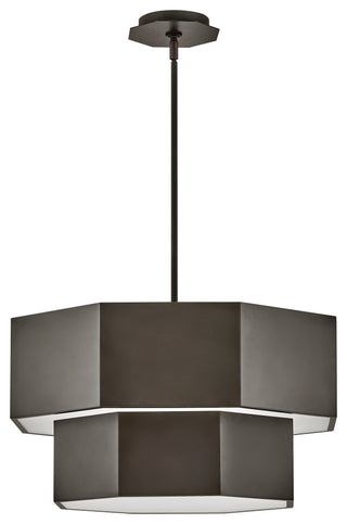 Hinkley Facet Convertible Chandelier, Black Oxide, 22.25"