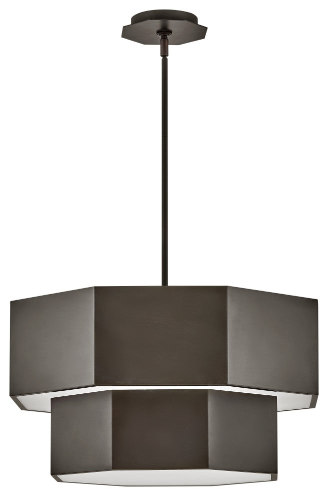 Hinkley Facet Convertible Chandelier, Black Oxide, 22.25"