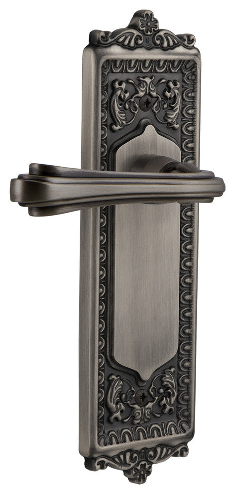 Egg & Dart Plate With Fleur Lever, Antique Pewter, Left-Handed