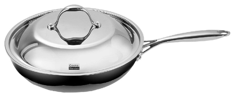 Cooks Standard 12" Multy-Ply Clad Stainless Steel Fry Pan With Dome Lid