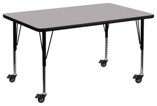 Mobile 30''Wx48''L Gray Thermal Laminate Activity Table