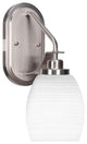 Odyssey 1 Light Wall Sconce In Brushed Nickel Finish With 5" White Matrix Glass