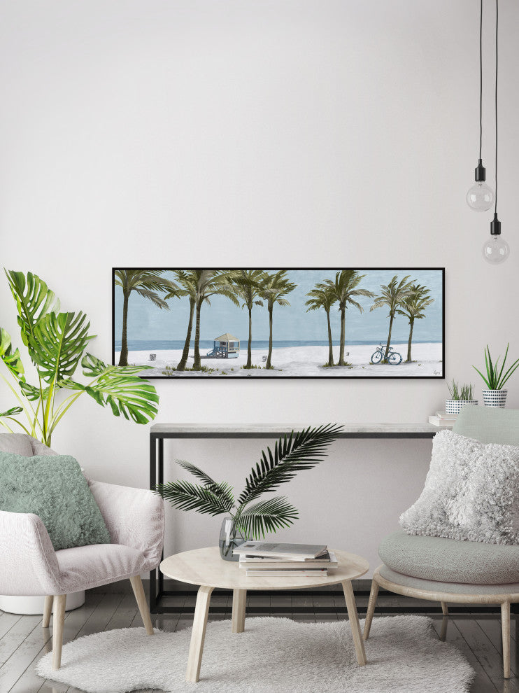 "Warm Breeze" Floater Framed Painting Print on Canvas, 60x20