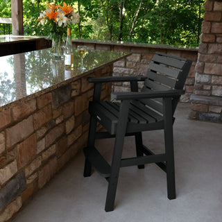 Weatherly Bar Height Armchair, Black