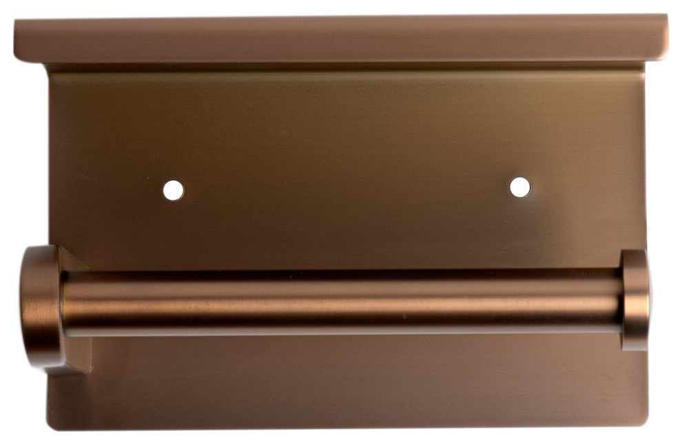 Brushed Copper Pvd Stainless Steel Toilet Paper Holder W Shelf