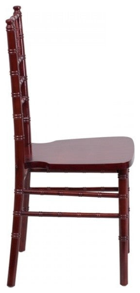 Hercules Series Wood Chiavari Chair, Mahogany, 15.75"x18"x36.25"