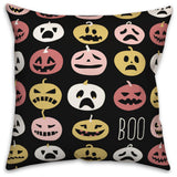 Boo Pumpkins Pattern 20x20 Throw Pillow
