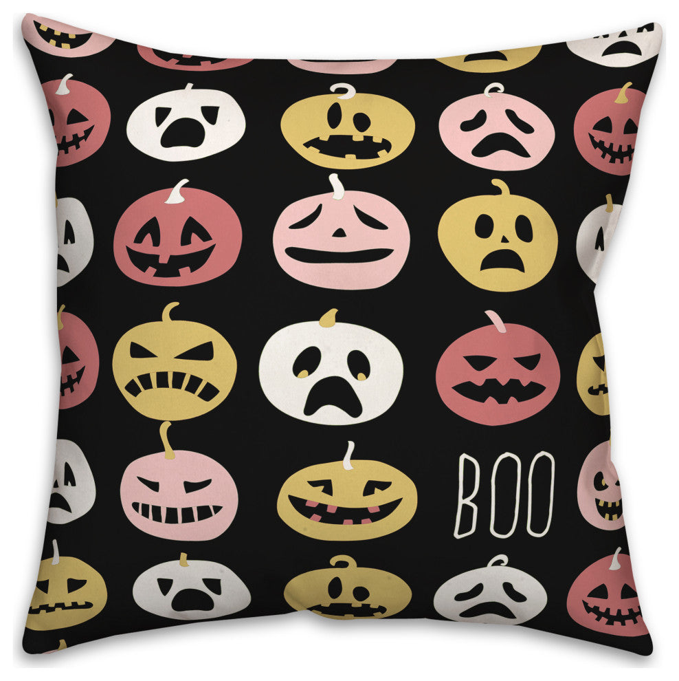 Boo Pumpkins Pattern 20x20 Throw Pillow