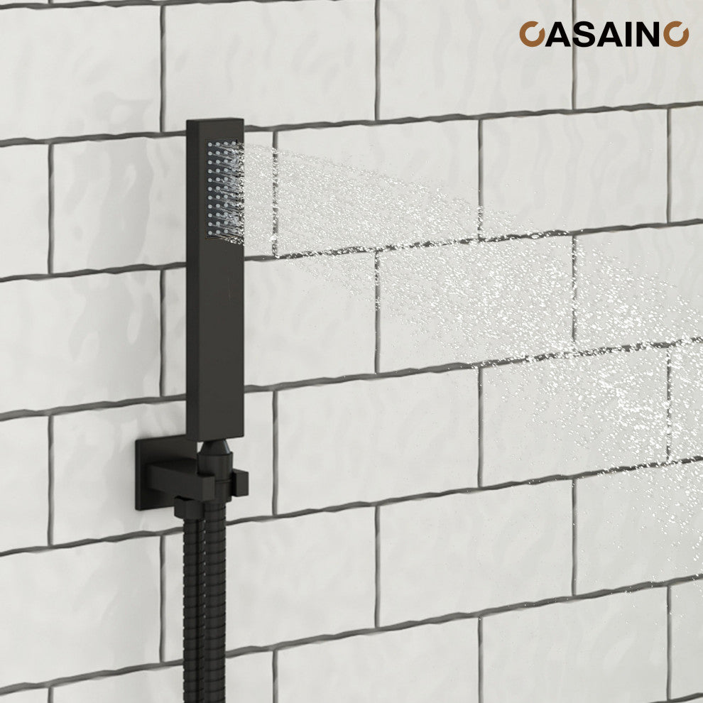 3 Function Wall Mounted Digital Display Shower System, Matte Black