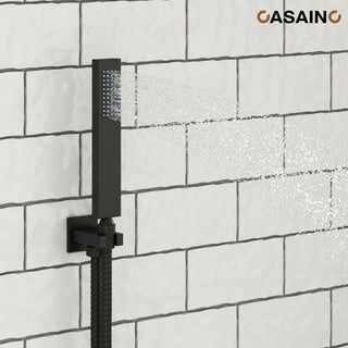 3 Function Wall Mounted Digital Display Shower System, Matte Black