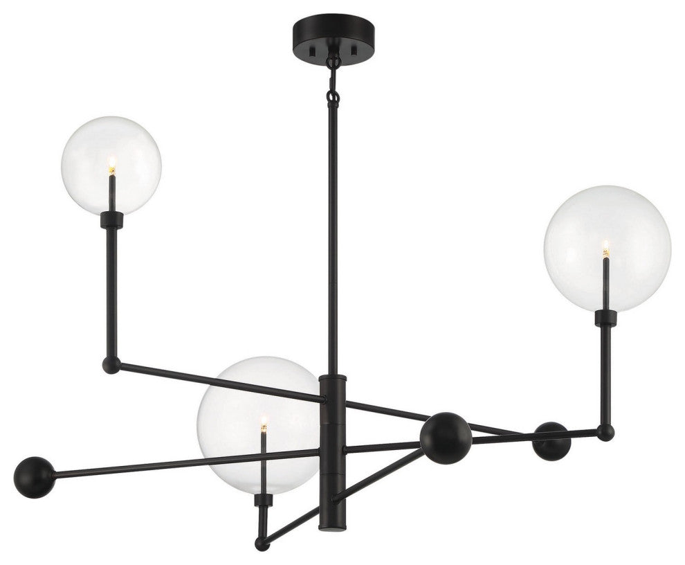 3-Light Chandelier, English Bronze