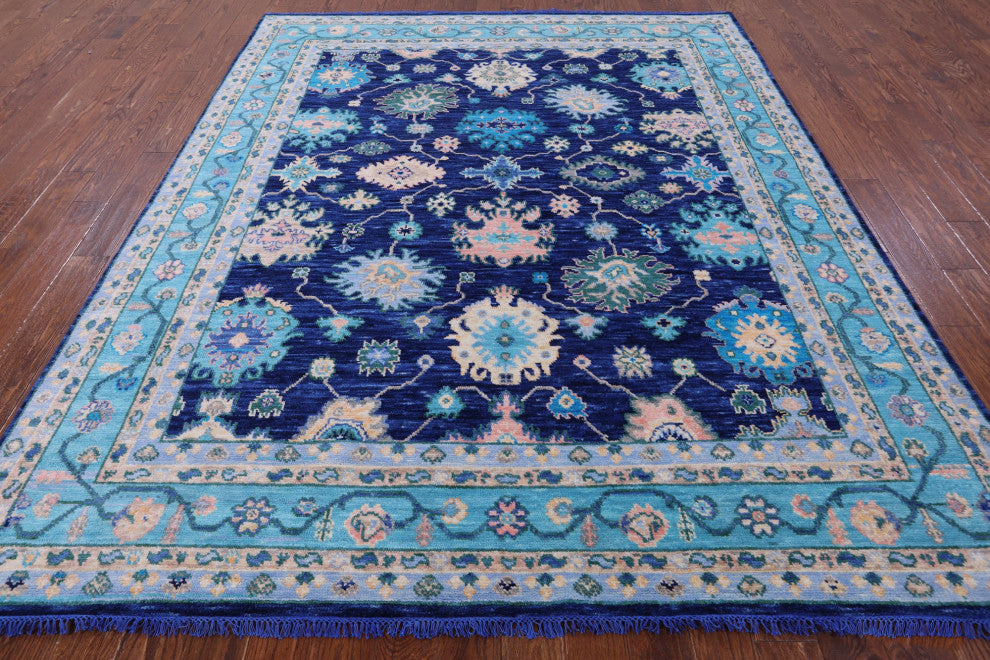 Turkish Oushak Handmade Wool Rug 8' 3" X 10' 2" - Q13633