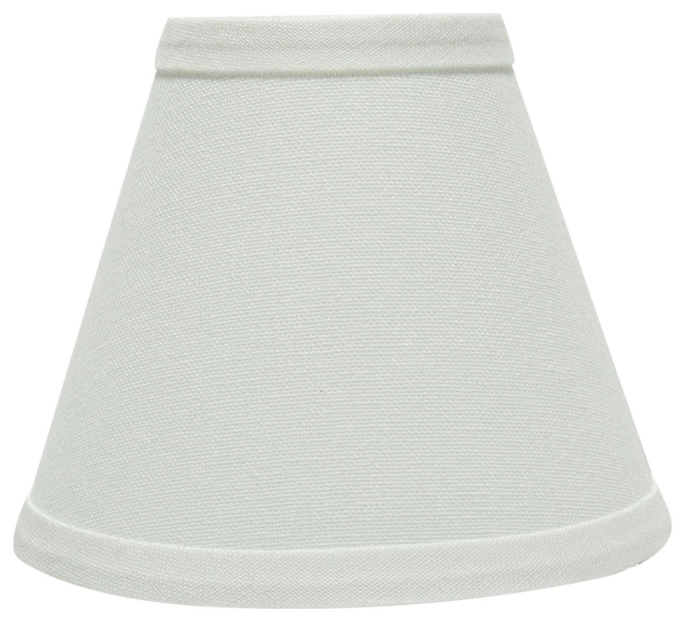 32103-9 Small Hardback Empire  Chandelier Clip On Lamp Shade White 3"x6"x5"