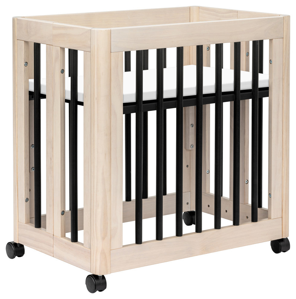 Yuzu 8-in-1 Convertible Crib With All-Stages Conversion Kits, Black