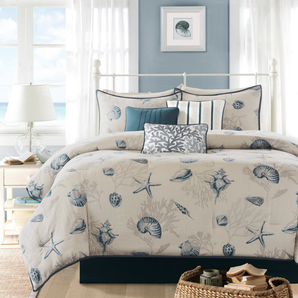 Madison Park Printed 7-Piece Comforter Set, Queen, Comforter Set