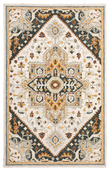 Oriental Weavers Alfresco Ivory/ Charcoal Oriental Indoor Area Rug 5'X8'
