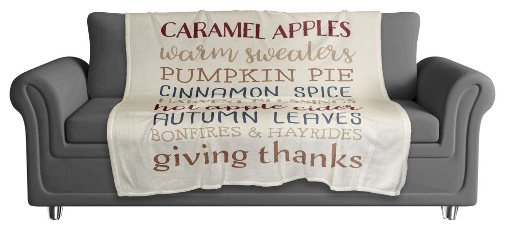 Fall Sentiments 2 50"x60" Coral Fleece Blanket