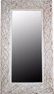 Mirror With Rattan Frame, White