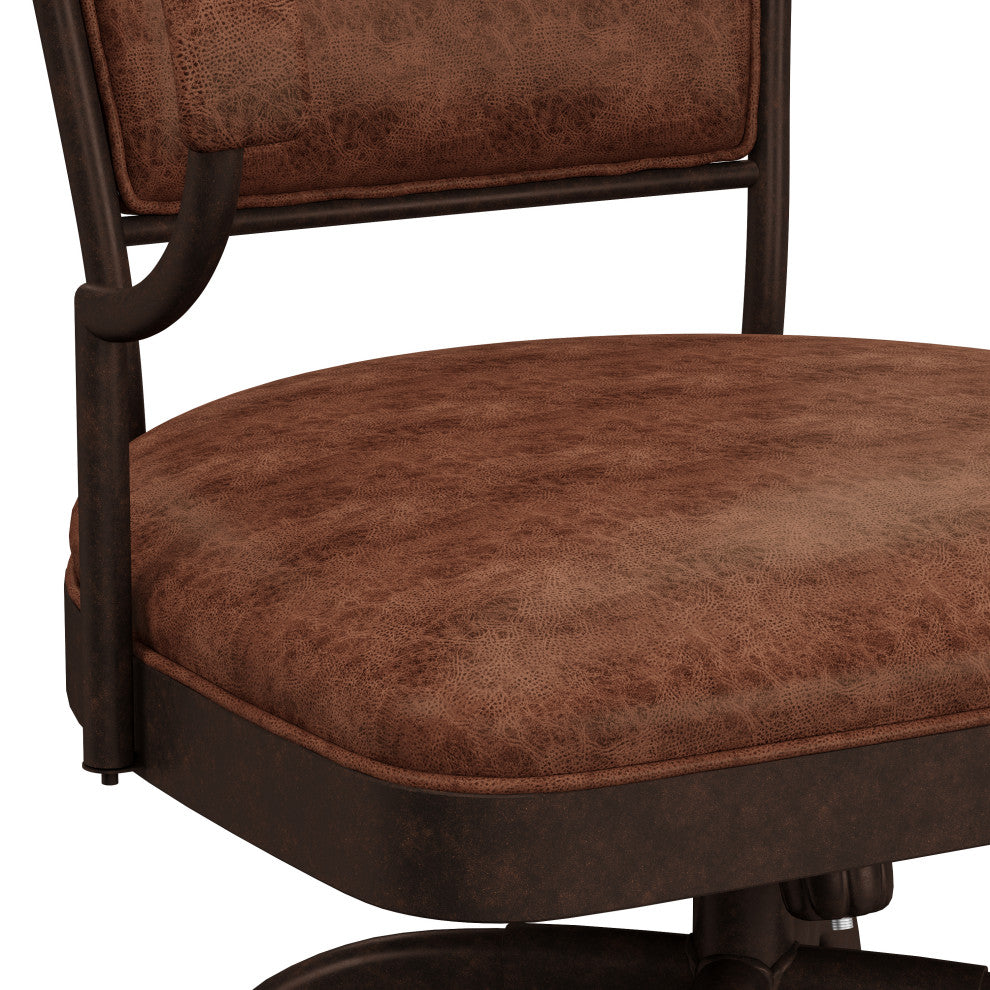 Hillsdale Bridgetown Tilt Base Metal Swivel Stool, Aged Bronze, Counter Height