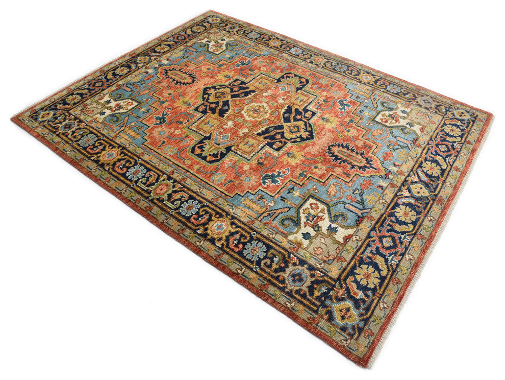 Miranda Handmade Area Rug, Red, 9x12'