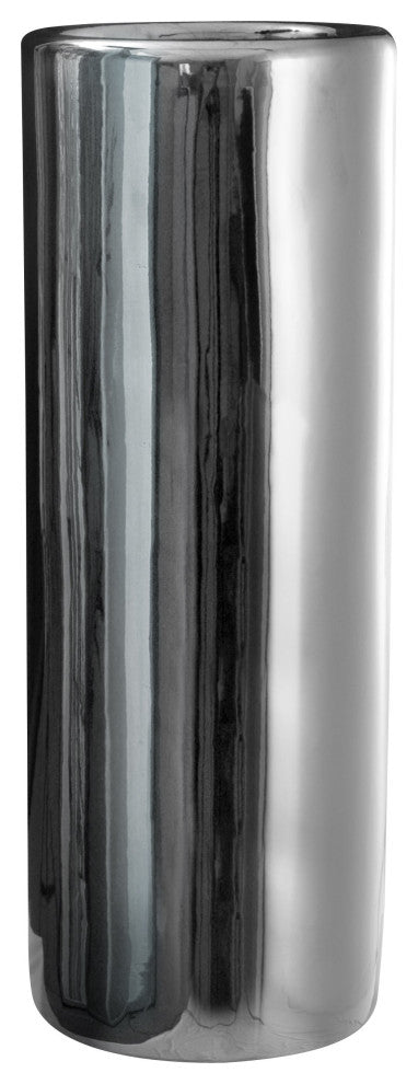 24" Pure Silver Porcelain Umbrella Stand