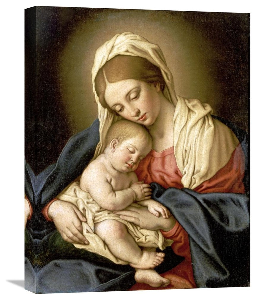 "The Madonna and Child" Canvas Giclee by Giovanni Battista Salvi, 17"x22"