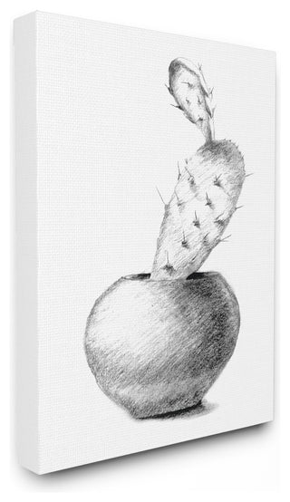 Stupell Ind. Cactus Graphite Drawing Canvas Wall Art, 16x20