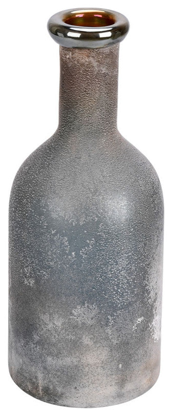 Vickerman CM190511 11" Slate Gray Glass Bottle
