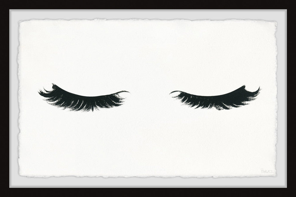 "Curly Lashes" Framed Painting Print, 30"x20"